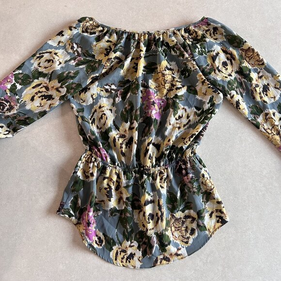 RARE Floral Rose Print Blouse ASO Alex Russo - Picture 5 of 8